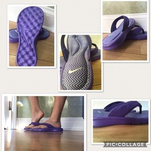 Purple Nike Flipflops